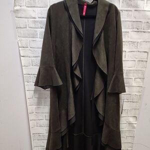 Connie Dark Olive Women's Cape Jacket